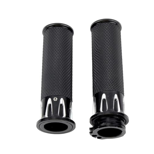 Poignées moto noires 25 mm pour de longs voyages en Touring