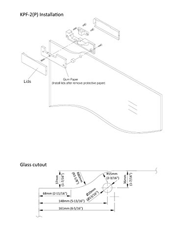 Nhn Model:kpf-2P Top Patch Fitting For Glass Door, Satin Stainless Steel Finish #TOP1