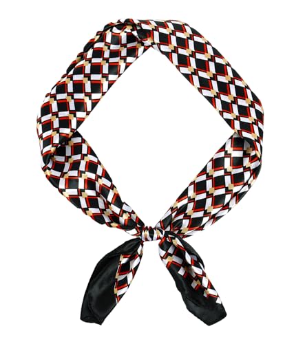 Image of GERINLY Stripe Neckerchief for Men, Minimalism Square Scarf with Lines Pattern, Classic Bandana Silk Feel