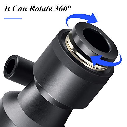 Tailonz Pneumatic Straight Reducing 1/2" Tube Od X 1/4" Tube Od Tube Od Push To Connect Tube Fittings Push Lock Pg1/2-1/4 (Pack Of 10) #TOP5