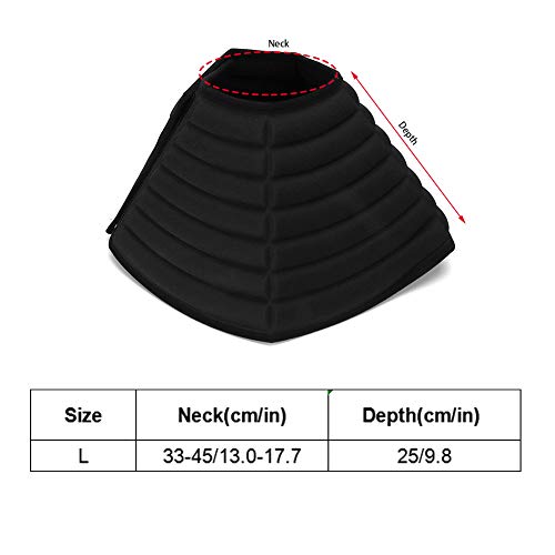 Collar de curación Qudinip Pet suave y ergonómico negro L 4