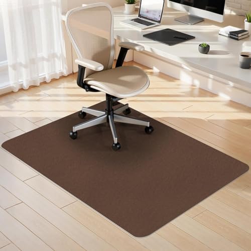 Image of Sycoodeal Office Chair Mat for Hardwood Floor,Slip Resistant Floor Mat for Office Computer Gaming Chair,Heavy Duty Floor Protector for Rolling Chairs,Easy to Clean,Coffee(40 inchx48 inch)