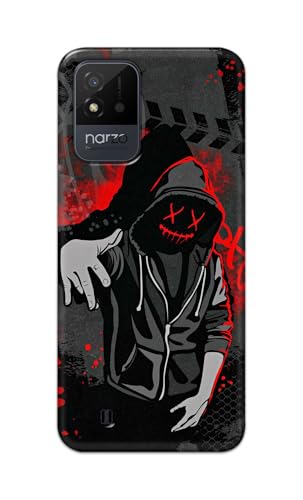 Image of Printed Hard Back Cover for Realme Narzo 50i Back Cover (Hoodie Rapper) -190724(EA)