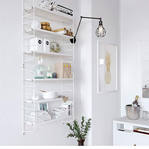Étagère murale industrielle bois et métal 18 kg pour salon et cuisine