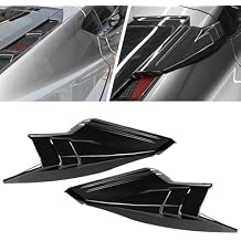Rear Quarter Intake Port Trim Compatible with for Corvette C8 Stingray Z51 2020+ / Z06 2023+/E-Ray 2024+ Rear Upper Intake Port Cover Kit D-Pillar Quarter Air Intake Scoop Trim Black