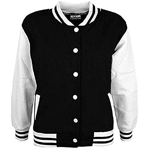 A2Z 4 Kids Baseball Kontrast Jacke Varsity Stilvoll Mantel B.B Stehkragen...