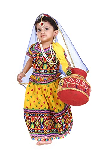 Image of Raj Fancy Dresses Radha and Krishna Brocade Fabric Janmashtami Mythological Character Costume