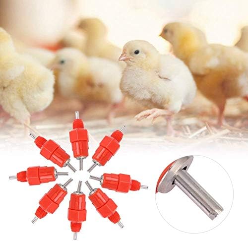 100PCS Chicken Water Nipple Automatic Chicken Drinker Feeders 360 Degree Poultry Nippler Waterer Poultry Chicken Duck Bird Drinking Tools