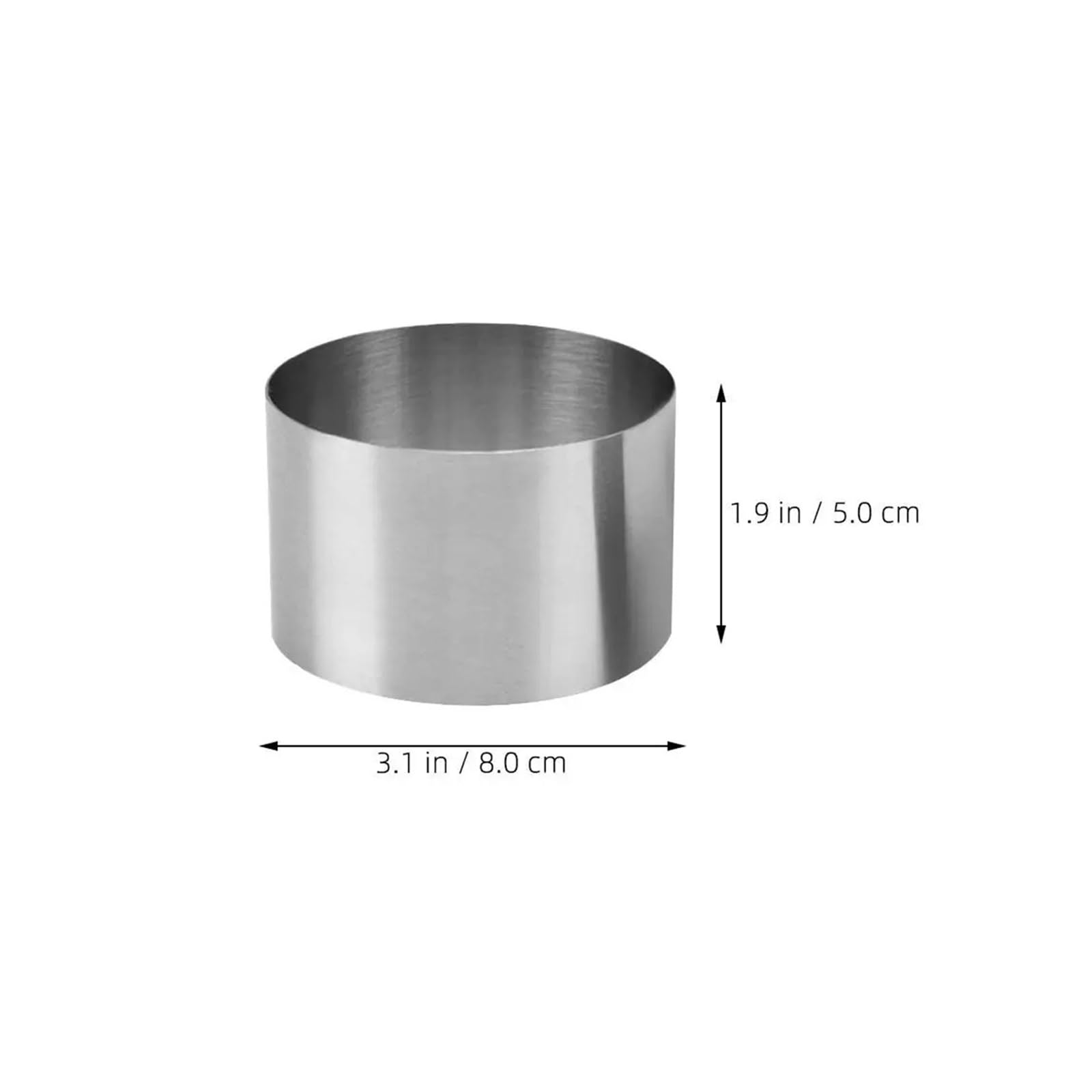 8 Uds moldes de anillos redondos 8Cm compatibles for hornear pasteles circulares