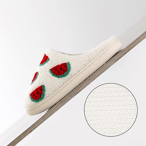 Image of Women's Men's Cute Fuzzy Heart Slippers Memory Foam Fluffy Couple Slippers Cozy House Indoor Outdoor Shoes