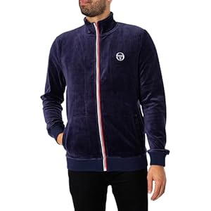 Sergio Tacchini Men’s Eddie Velour Track Jacket, Blue