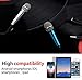 DUDU LYT Mini Microphone, Mini Karaoke Vocal and Recording Microphone Portable for iPhone ipad Laptop Android-Tiny Microphone Ideal for Kids (Blue and Silver)