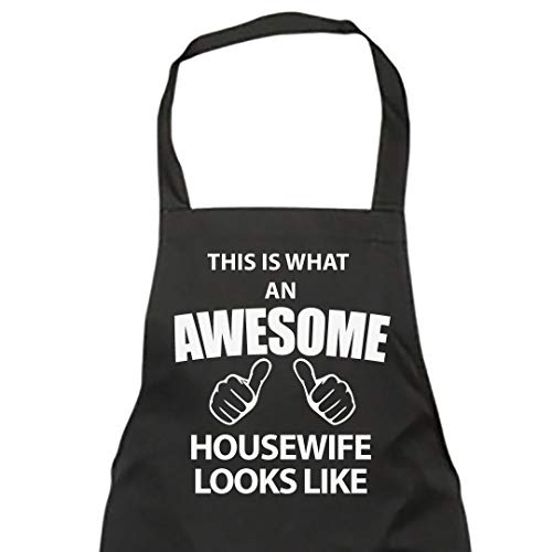 60 Second Makeover Limited This Is What An Awesome Housewife Looks Like Black Apron Novelty Gift Chef House Warming Kitchen Present Mothers Day