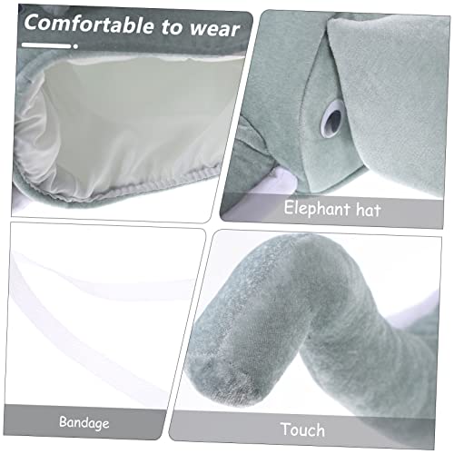 Elephant Animal Cap for Boys and Girls Boy Girl Hat Stretchy Performance Hat Soft Photo Prop Accessory Grey2