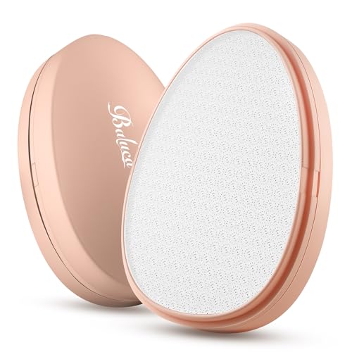 BALUCA Glass Foot File Callus Remover for Feet - Nano Glass Foot Scraper Scrubber Dead Skin Removal for Cracked Heels,Professional Pedicure Tool for Home, Salon, and Travel (Apricot)