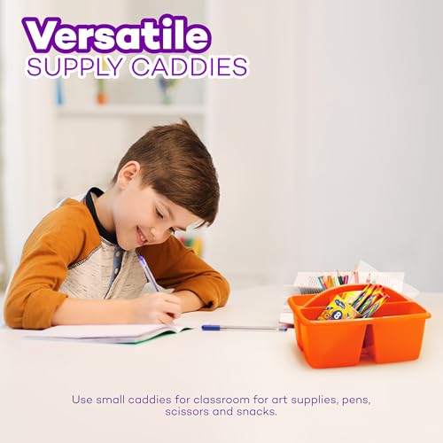 Rainbow Classroom Caddy Set of 6 - Colorful Supply Organizers - Image 7