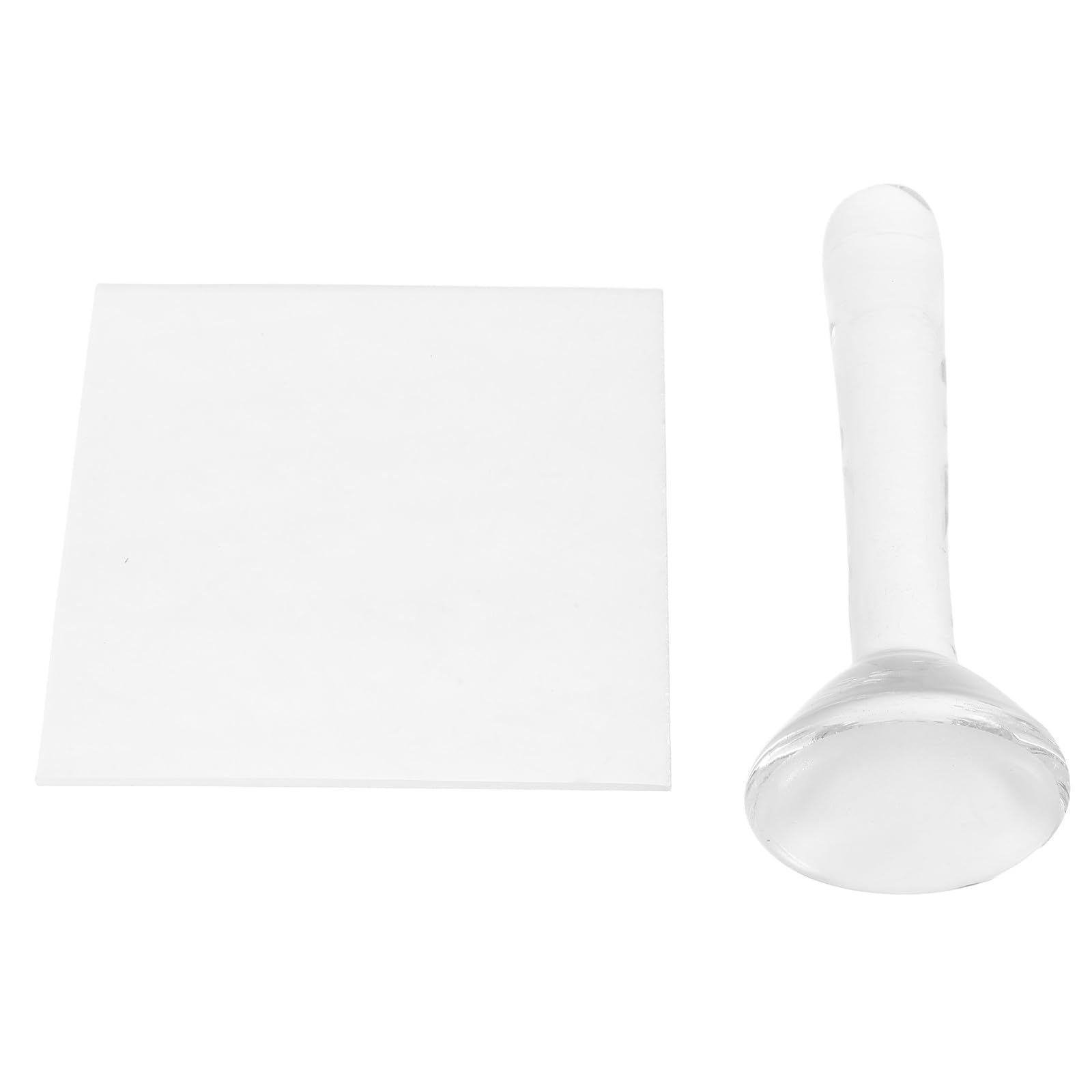 Veemoon Set de Verre pour Peinture Acrylique Pilon et Plateau de Broyage, Texture Fine Constante, Utilité Polyvalente pour Artistes et Ateliers Professionnels