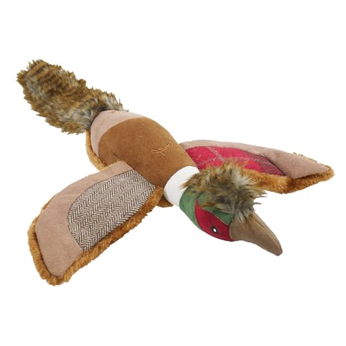 Rosewood Joules Quietschendes weiches Plüsch-Fasan, interaktives Trainingsspielzeug für Hunde, 46 x 36 cm
