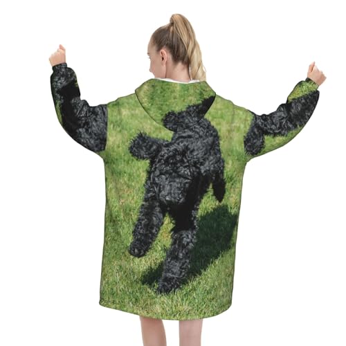 Pull plaid caniche noir sweat oversize couverture flanelle - 6