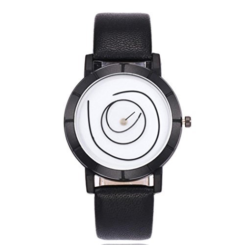 Toamen Relojes De Pulsera De Cuarzo De Cuero Simple Simple De Las Mujeres (A)