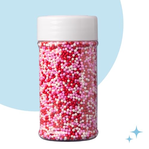 Image of Sweets Indeed Sprinkles, 4 Pack, Edible Sprinkle Mix, Perfect for Cake Decorations, Baking, Ice Cream, Cookies, Cupcake Topper (Sweetheart)