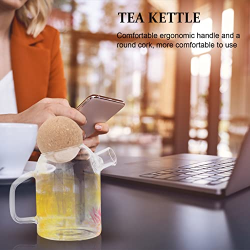Luxshiny Tetera de Cristal Cabrilla Fría Cabrilla Helada Té de Té de Vidrio Jarra de Café Café de Café Jarra de Agua… - Imagen 7