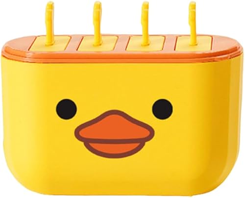 PHILISENMALL Moldes para paletas de hielo de oso y pato de dibujos animados, de fácil liberación, sin BPA, moldes de plástico de grado alimenticio,