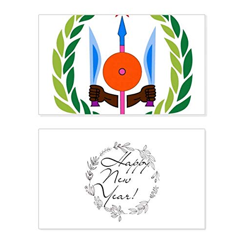 Tarjeta de felicitación de Año Nuevo de Yibuti, recuerdos tradicionales y postales culturales