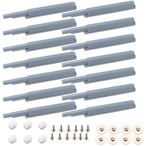 Push Closer, Push to Open Door Catches, 14-Piece Magnetic Door Catch Set for Cabinets, Wardrobes & Modern Furniture, Easy Installation, 8.5 * 1 cm