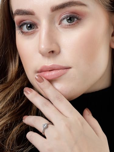 Stylish Rhodium Plated Solitaire Ring for Valentine Collection