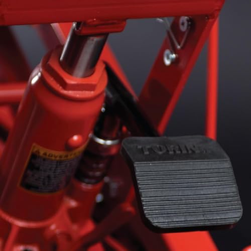 Image of BIG RED 1500 lb Hydraulic Motorcycle Lift Jack: Powersports Lift Jack Stand Table for ATV, Dirt Bike, UTV and Snowmobile