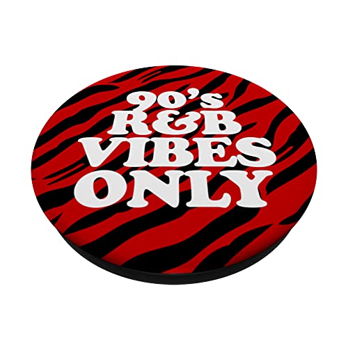 90s R&B Vibes Only Nineties RnB Music PopSockets Swappable PopGrip, Black - Image 2