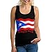 (Puerto-PR-Sate) Flag Funny Women's Sports Tank Tops Workout Athletic Running Sleeveless Shirts XL