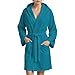 PETTI - Albornoz Hombre y Mujer 100% Microfibra, Unisex, con Capucha, Bolsillos, Cinturón, Albornoces Para Ducha, Gimnasio, Piscina, Viajes, Suave, Tallas Grandes Disponibles, Octano