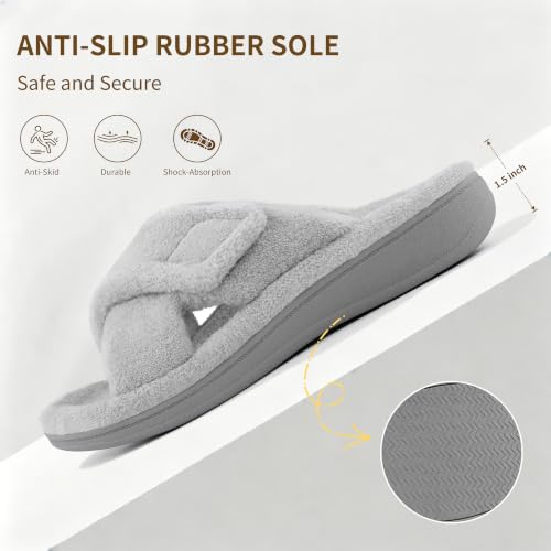 Image of BCSTUDIO Women's Orthopedic House Fuzzy Slippers with Arch Support