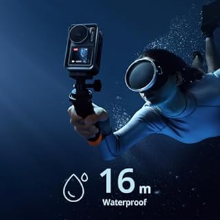 DJI Osmo Action 3 Adventure Combo, Waterproof Action Camera with 4K HDR, 10-Bit Color Depth, HorizonSteady, Cold Resistant & Long-Lasting, Extension Rod, Vlogging Camera for YouTube
