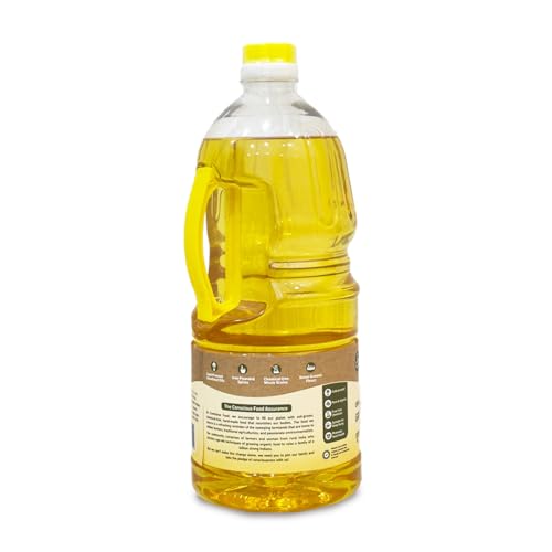 Image of Conscious Food Natural Groundnut Oil in PET bottle | Cold Pressed | Kacchi Ghani Peanut Oil -2liter