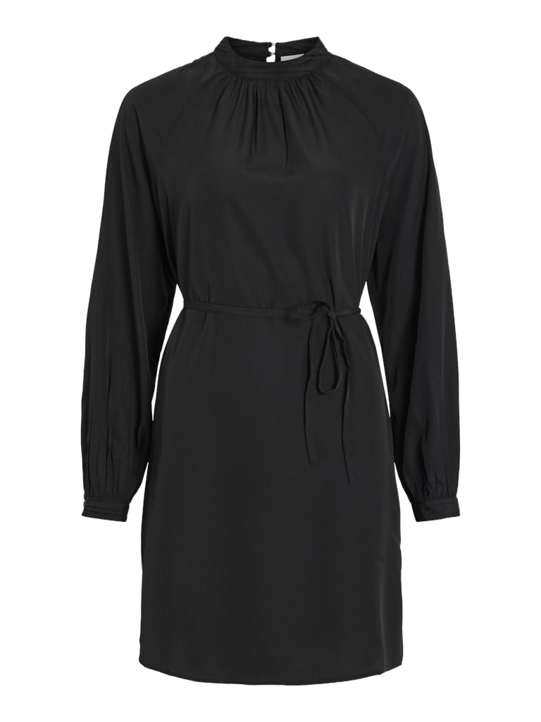 Vila Damen Vigraffy High Neck L/S Dress - Noos Kleid