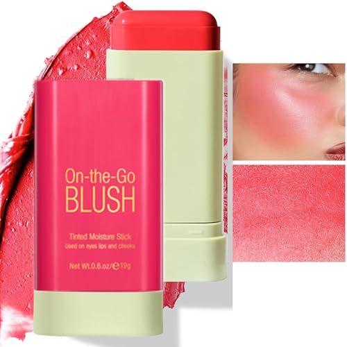 GELATO BEAUTY Multi-Use Makeup Stick for Cheeks and Lips with 2-in-1 Beauty Blush Stick with Soft Cream(Hot Red) - Image 2