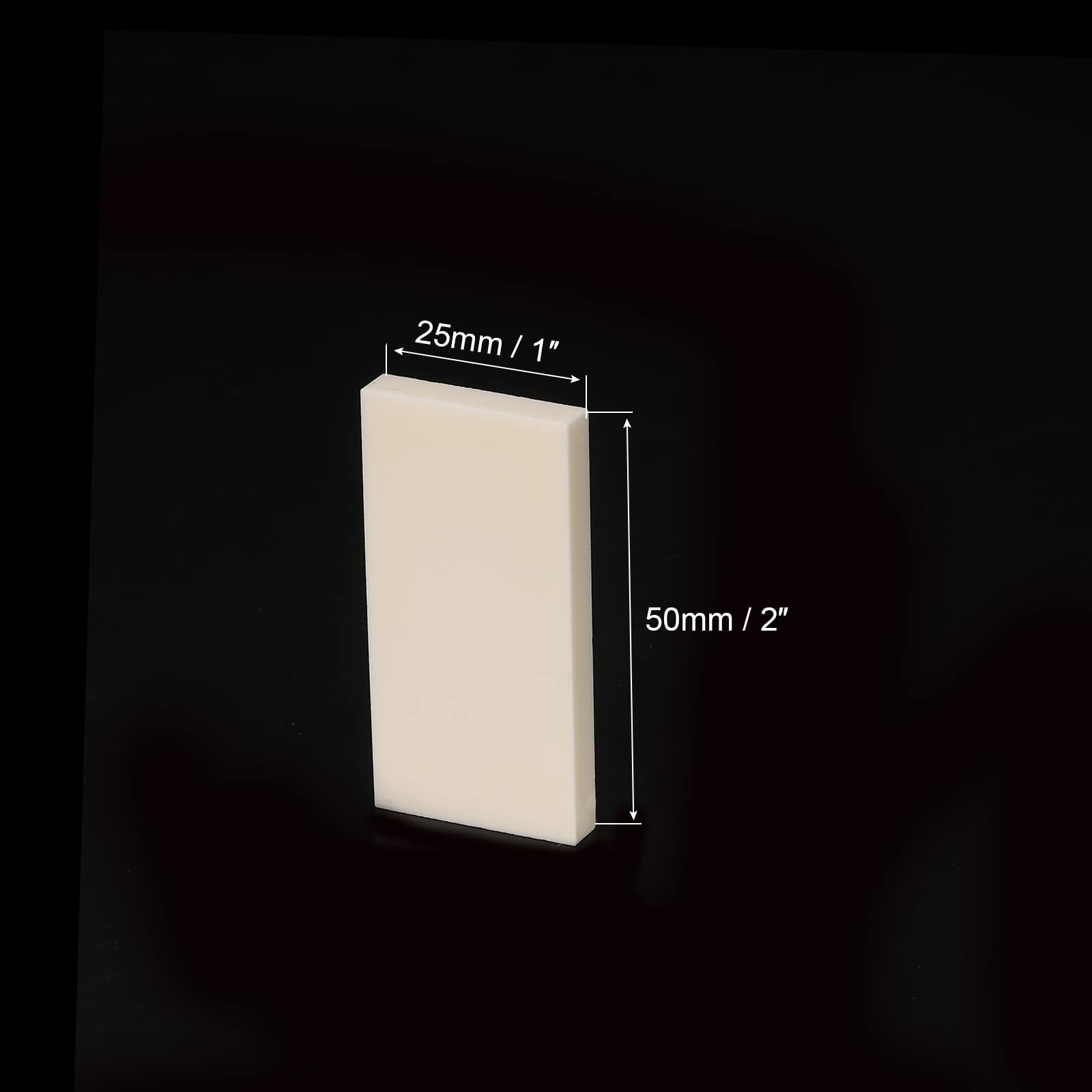 PATIKIL Allumina Ceramica Lastra Raffreddamento Imbottitura Isolante 2pz Alta Durezza per MOS Transistor 50x25x5mm