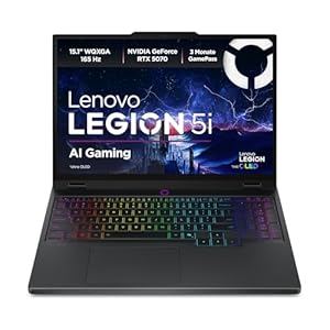 Lenovo Legion 5i Gaming AI Laptop | 15.1″ WQXGA 165Hz OLED Display | NVIDIA GeForce RTX 5070 | Intel Core i7-13650HX | 32GB RAM | 1TB SSD | Win11 | QWERTZ | Eclipse Black | 3 Monate GamePass