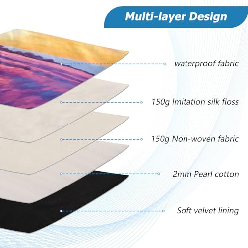Funda para portátil 13-14 pulgadas con diseño floral y tela impermeable miniatura 4