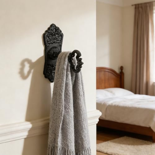 Gancho de pared vintage para llaves soporte resistente de hierro fundido para pasillo 8
