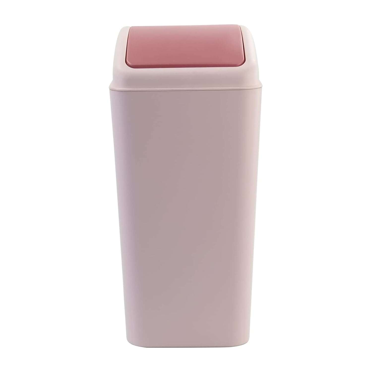 Bringer 4.5 Gallon Plastic Swing Top Garbage Can, Kitchen Trash Can with Swing Lid, Pink