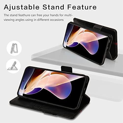 Handyhülle Ledertasche Für Xiaomi Redmi Note 11 Pro+ 5G / Pro (China) – Mit Kartenfächern & Ständer
