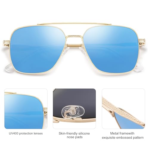 SOJOS Aviator Sunglasses for Men WomensTrendy Designer Shades SJ1232