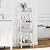 UTEX 4-Tier Ladder Shelf, Bathroom Shelf Freestanding, 4-Shelf Spacesaver Open Wood Shelving Unit, Ladder Shelf (White)