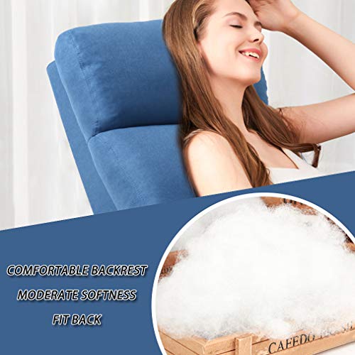 Image of BestMassage Recliner Chair with 2 Point Massage Function | Textile Blue