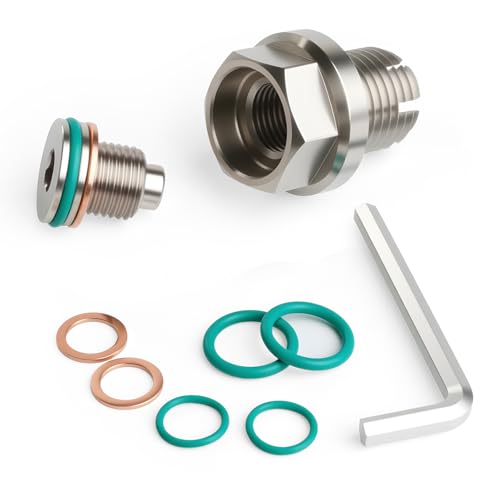 OxyGenie M14*1.5 Double Oversize Magnetic Piggyback Oil Drain Plug Stainless Steel Self Tapping Oil Pan Thread Repair Kit (M14.2 * 1.5-15mm)