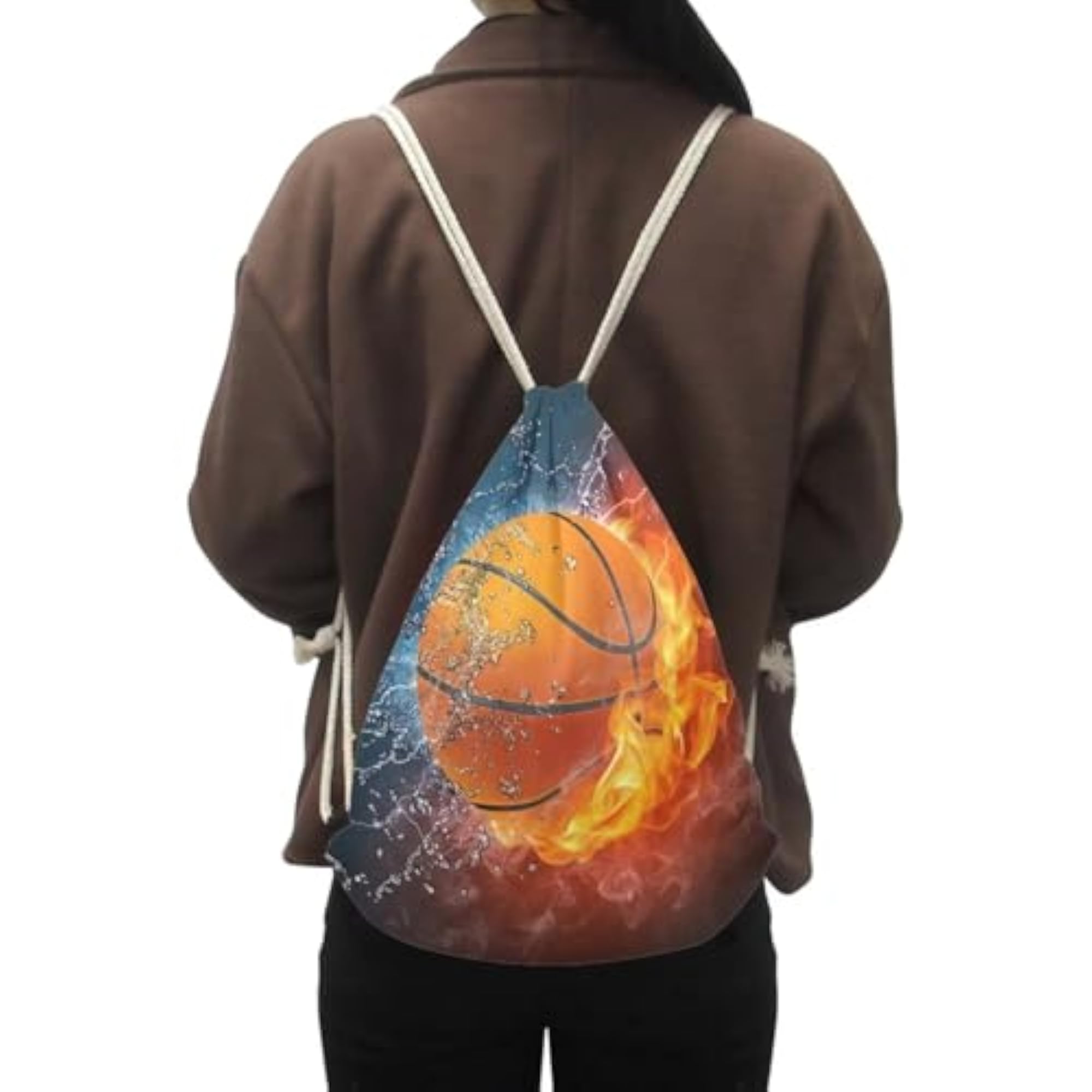 Stylish Drawstring Bag Sport Backpack, Travel Storage